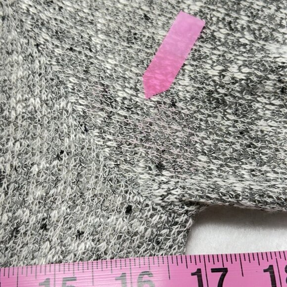 MAUVE Women Open Front Sweater Size M Gray Pink Lace Bell Sleeves Casual 21-6 - Picture 8 of 12